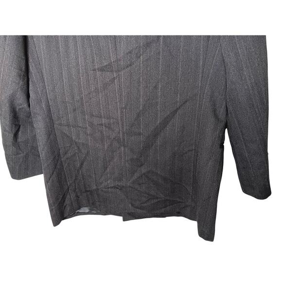 Valentino Uomo Men's Gray Stripe Double-Breasted Wool Suit Jacket Blazer Sz 38 - Picture 9 of 16